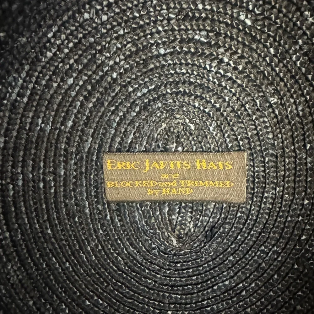 STUNNING Eric Javitz Navy Straw Hat szXS price firm !!! - Picture 6 of 8